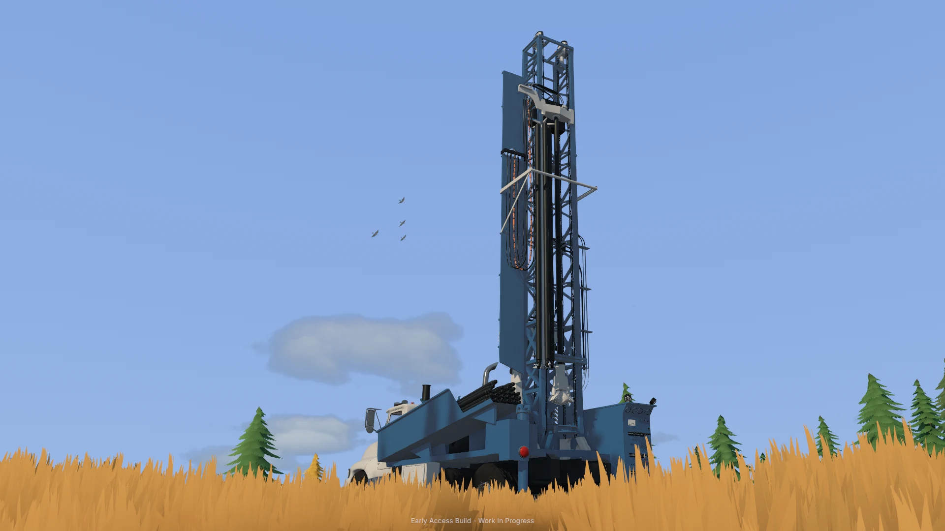A drilling rig testing the ground